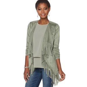 DG2 by Diane Gilman Fringe Waterfall Jacket